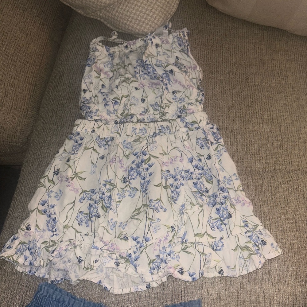 Mixed Girls' Skirt & Short Lot - Navy, Black, Pink, Chambray, Floral - Picture 10 of 11